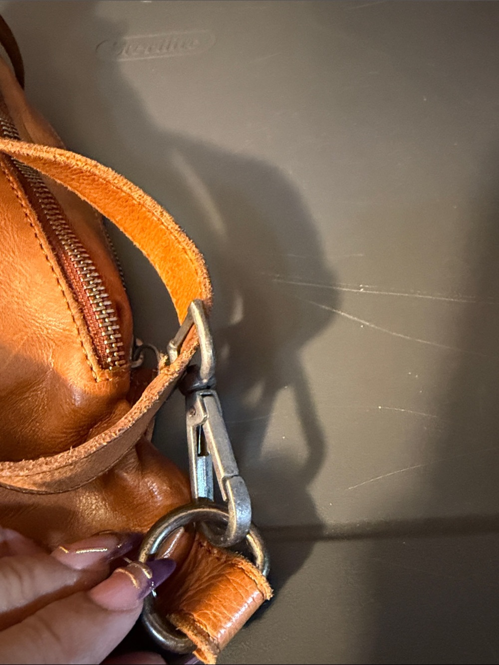 Woven Leather Belt Bag in Tan - Picture 9 of 16